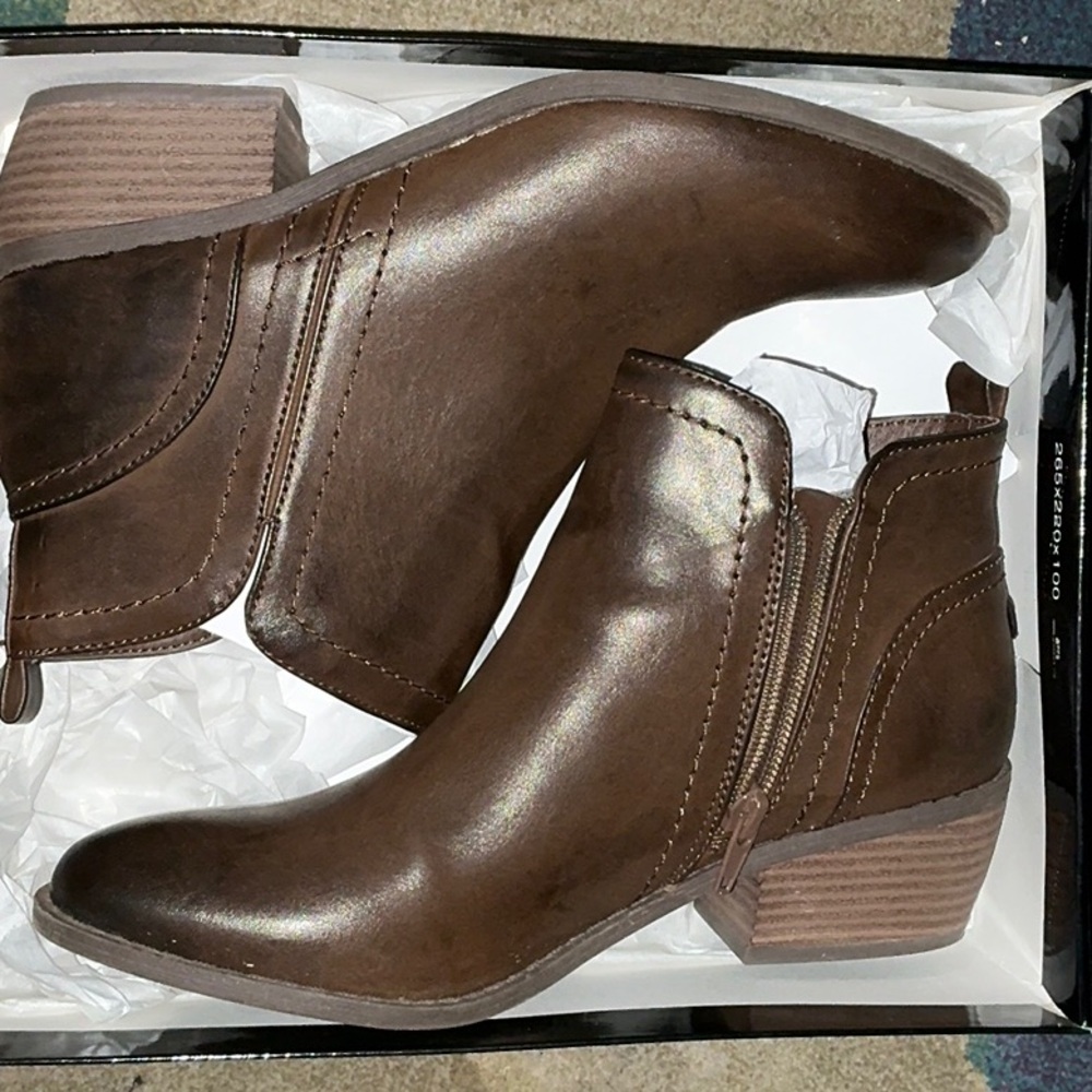 Brown Leather Ankle Boots